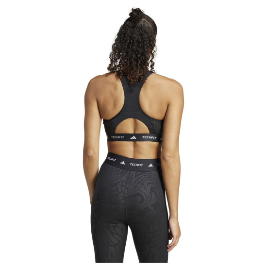 Adidas Γυναικείο μπουστάκι Techfit Medium-Support High-Neck Print Bra Adidas Γυναικείο μπουστάκι Techfit Medium-Support High-Neck Print Bra